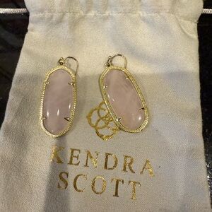 Kendra Scott earrings, gold and pink